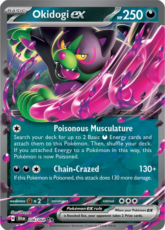 036/064 Okidogi ex Shrouded Fable Pokémon Card