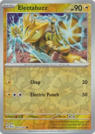 053/162 Electabuzz Reverse Holo Temporal Forces Pokémon Card