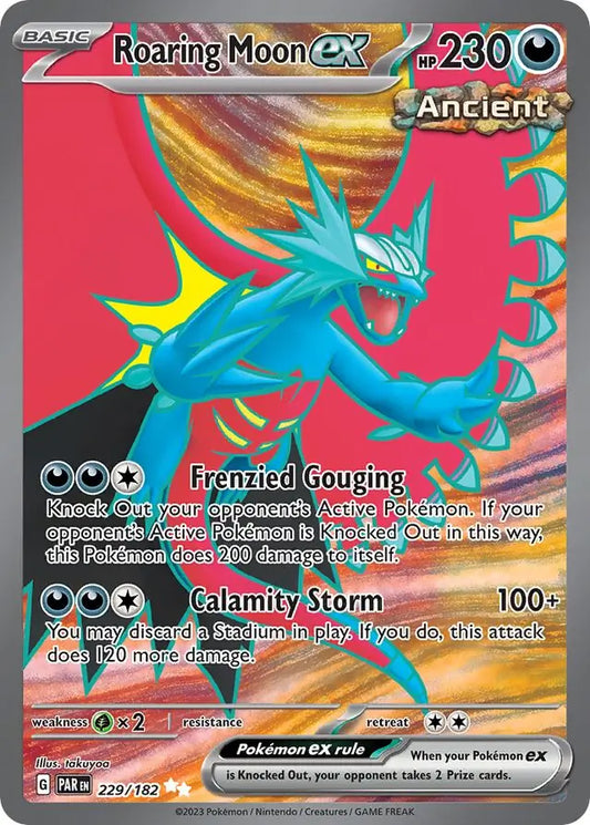 229/182 Roaring Moon ex Paradox Rift Pokémon Card