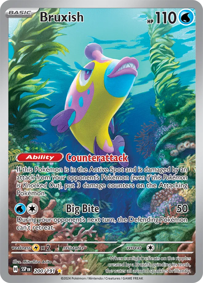 200/191 Bruxish Surging Sparks Pokémon Card