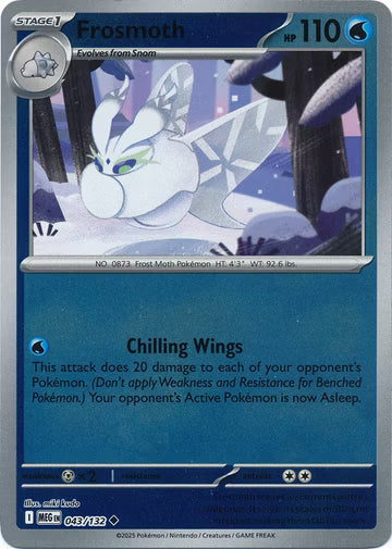 043/132 Frosmoth Reverse Holo Mega Evolution Pokémon Card