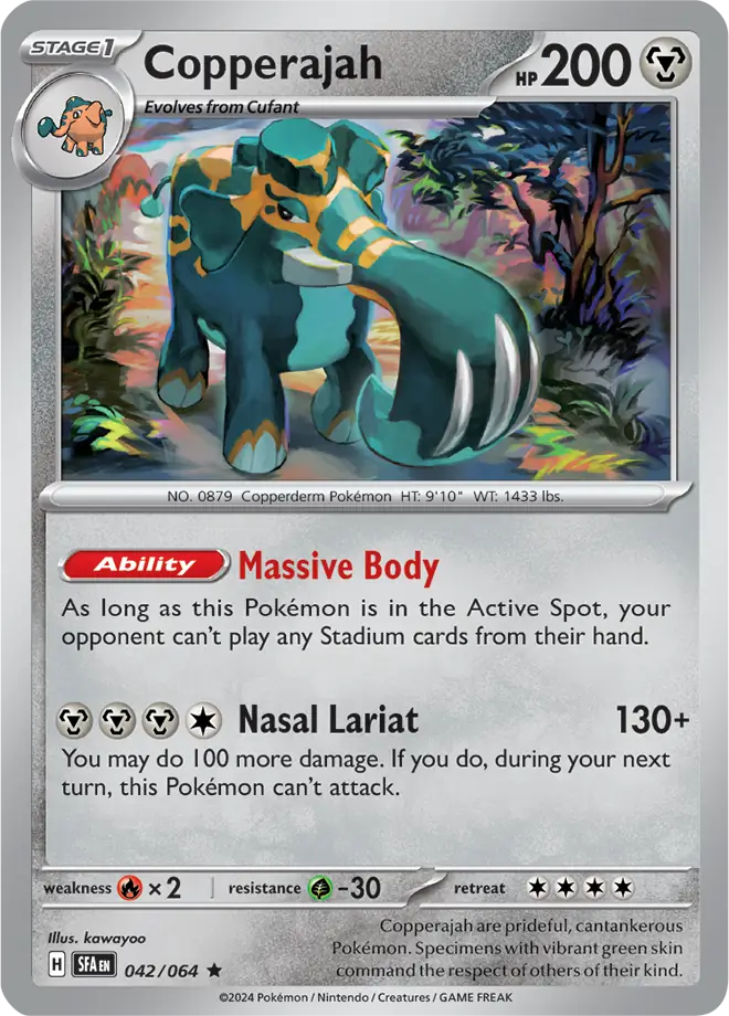 042/064 Copperajah Shrouded Fable Pokémon Card