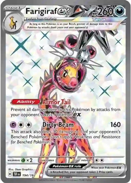 194/162 Farigiraf ex Scarlet & Violet Temporal Forces Pokémon Card