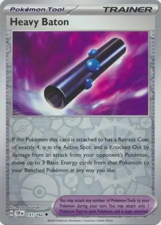 151/162 Heavy Baton Reverse Holo Temporal Forces Pokémon Card