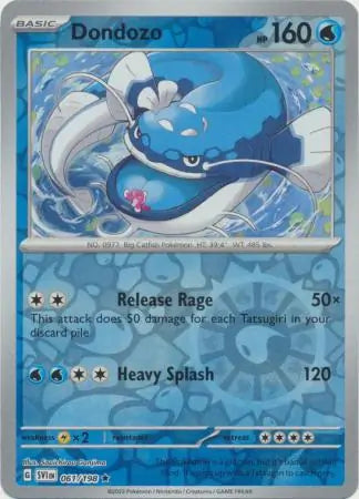 061/198 Dondozo Reverse Holo Scarlet & Violet Base Set Pokémon Card
