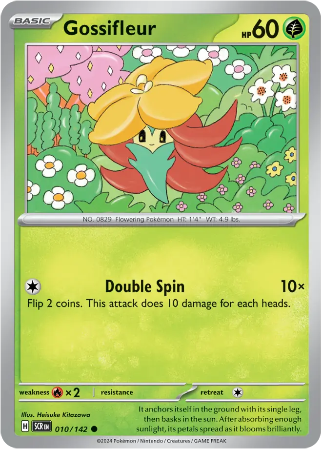010/142 Gossifleur Stellar Crown Pokémon Card