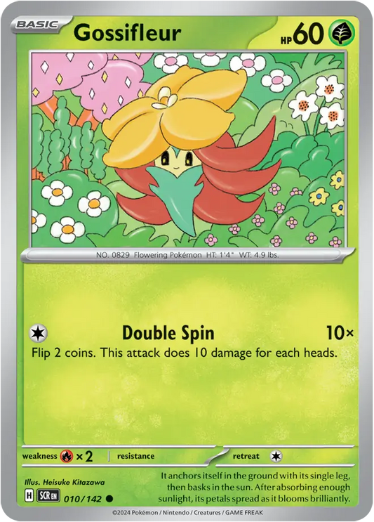 010/142 Gossifleur Stellar Crown Pokémon Card