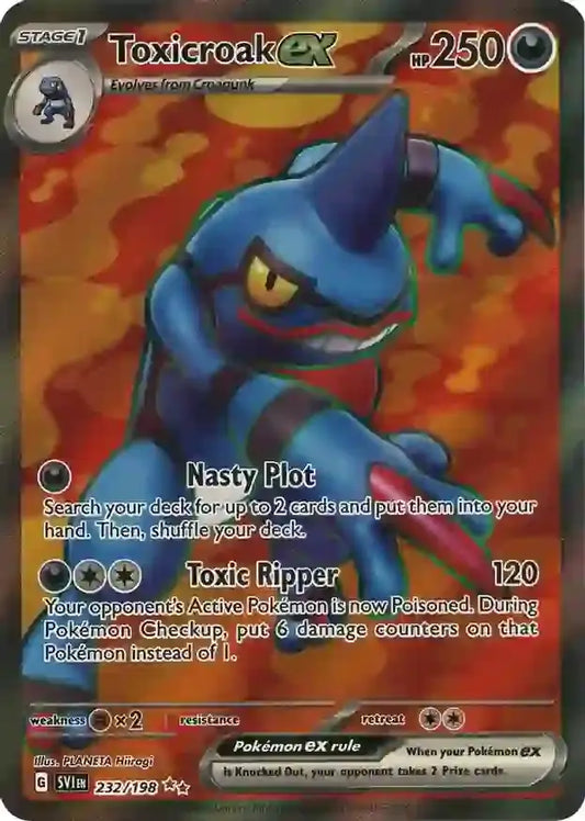 232/198 Toxicroak ex Scarlet & Violet Base Set Pokémon Card