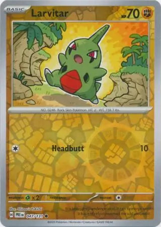 047/131 Larvitar Reverse Holo Prismatic Evolutions Pokémon Card