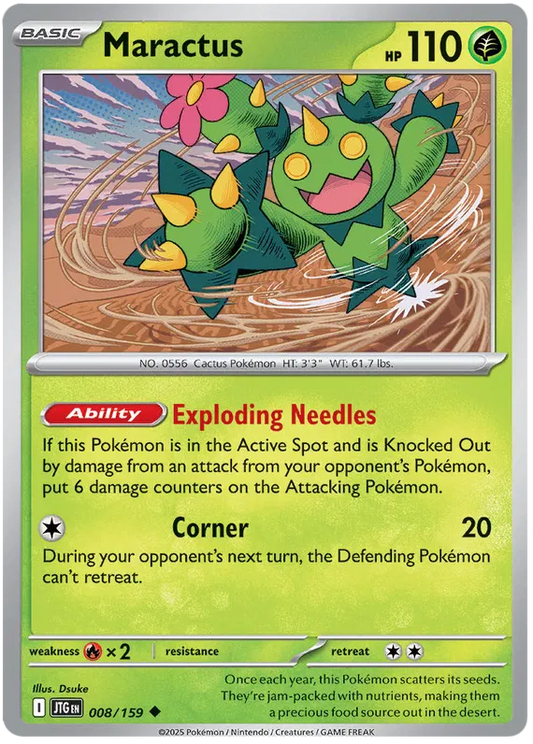 008/159 Maractus Journey Together Pokémon Card