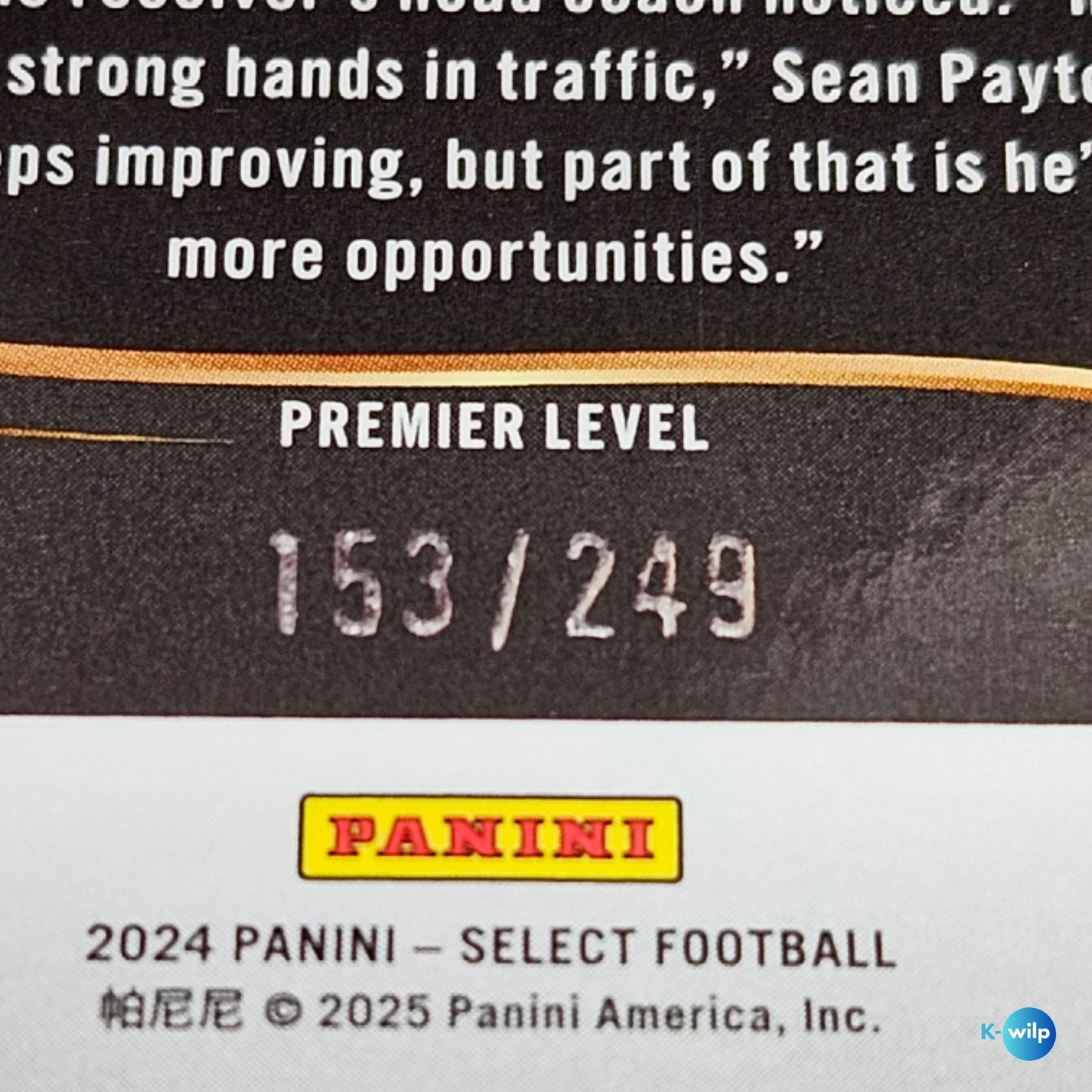 Devaghn Vele Serial Numbered 153/249 Panini 2024 Select Football #150 Prizm NFL American Football Trading Card
