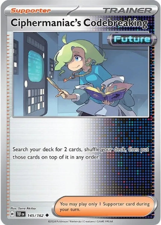 145/162 Ciphermaniac's Codebreaking Scarlet & Violet Temporal Forces Pokémon Card