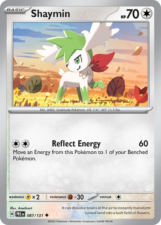 087/131 Shaymin Prismatic Evolutions Pokémon Card
