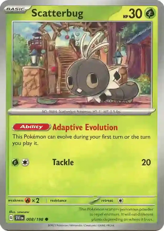 008/198 Scatterbug Scarlet & Violet Base Set Pokémon Card