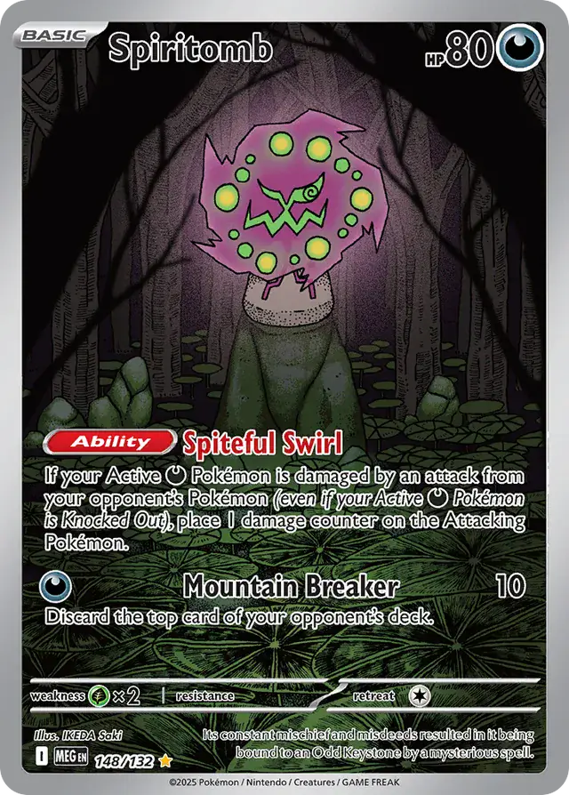 148/132 Spiritomb Mega Evolution Pokémon Card