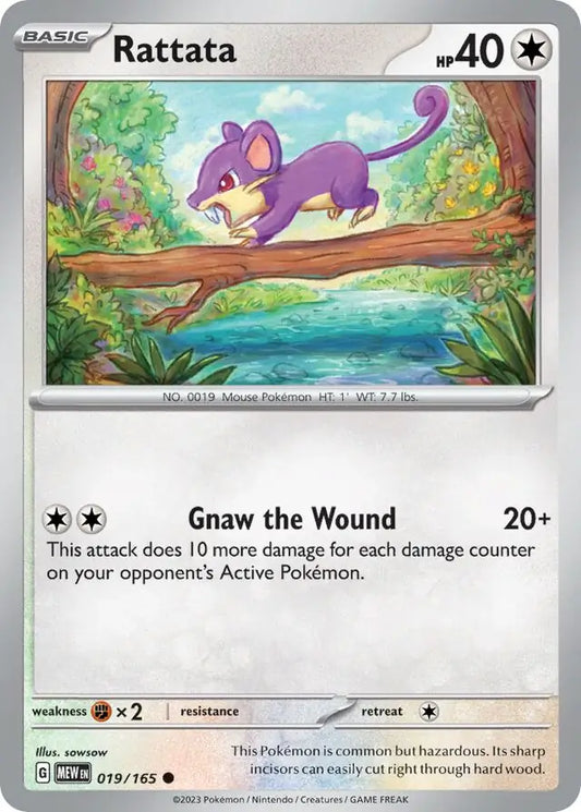 019/165 Rattata 151 Pokémon Card