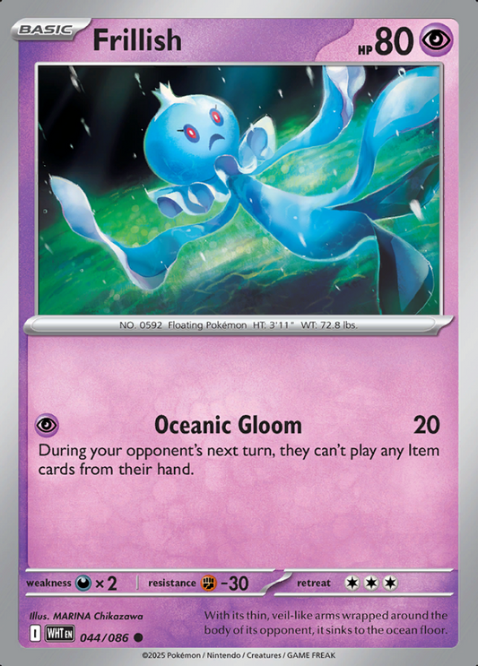 044/086 Frillish White Flare Pokémon Card