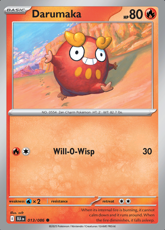 013/086 Darumaka Black Bolt Pokémon Card
