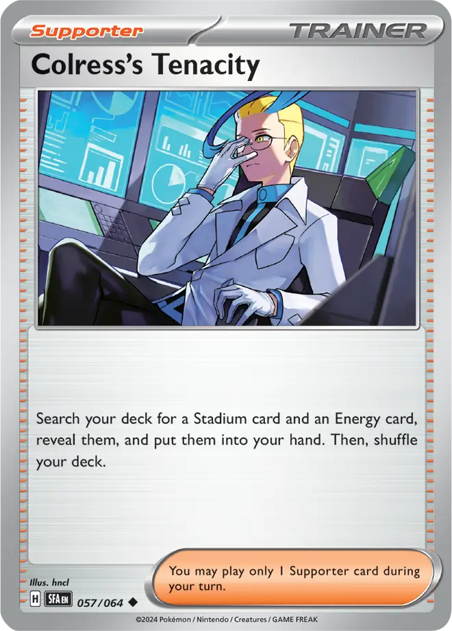 057/064 Colress's Tenacity Shrouded Fable Pokémon Card
