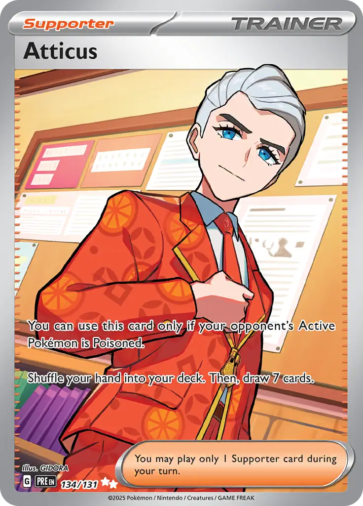 134/131 Atticus Prismatic Evolutions Pokémon Card