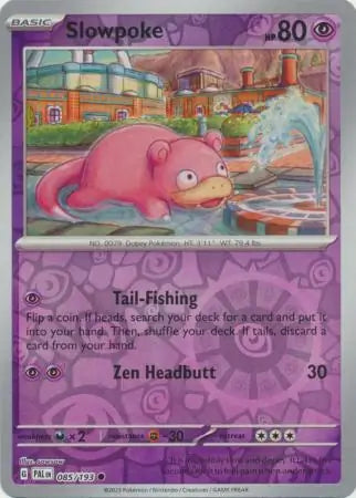 085/193 Slowpoke Reverse Holo Paldea Evolved Pokémon Card