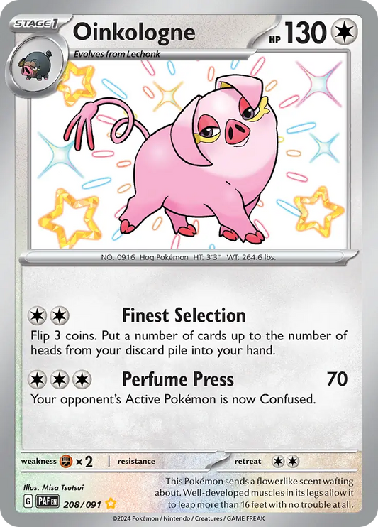 208/091 Oinkologne Paldean Fates Pokémon Card