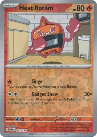 043/182 Heat Rotom Reverse Holo Destined Rivals Pokémon Card