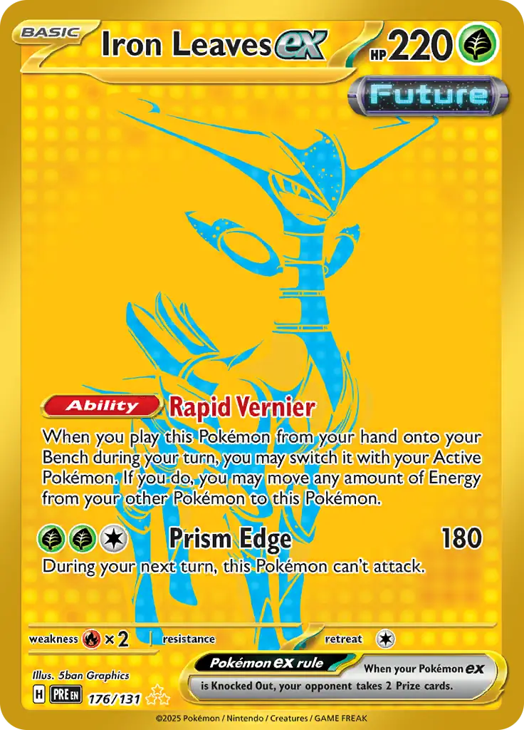 176/131 Iron Leaves ex Prismatic Evolutions Pokémon Card