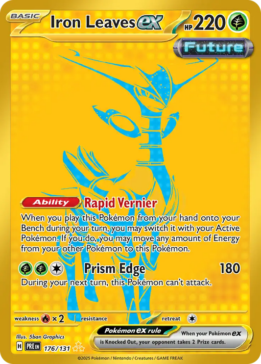 176/131 Iron Leaves ex Prismatic Evolutions Pokémon Card