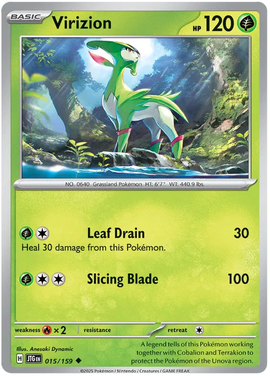 015/159 Virizion Journey Together Pokémon Card