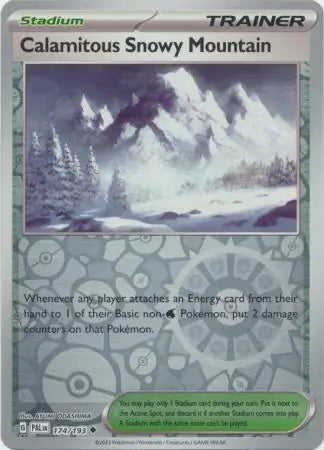 174/193 Calamitous Snowy Mountain Reverse Holo Paldea Evolved Pokémon Card