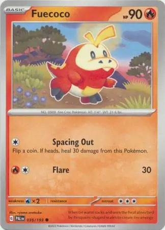 035/193 Fuecoco Paldea Evolved Pokémon Card