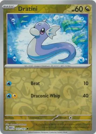 147/165 Dratini Reverse Holo 151 Pokémon Card