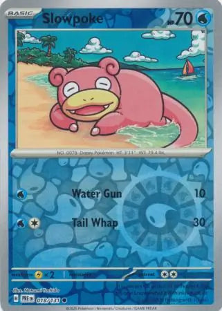 018/131 Slowpoke Reverse Holo Prismatic Evolutions Pokémon Card