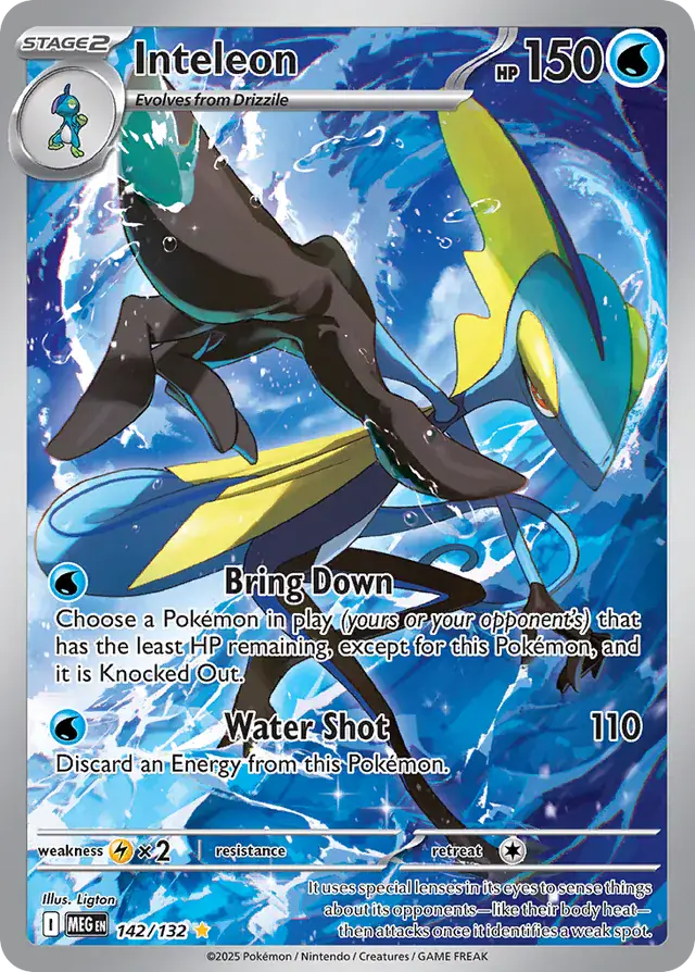 142/132 Inteleon Mega Evolution Pokémon Card