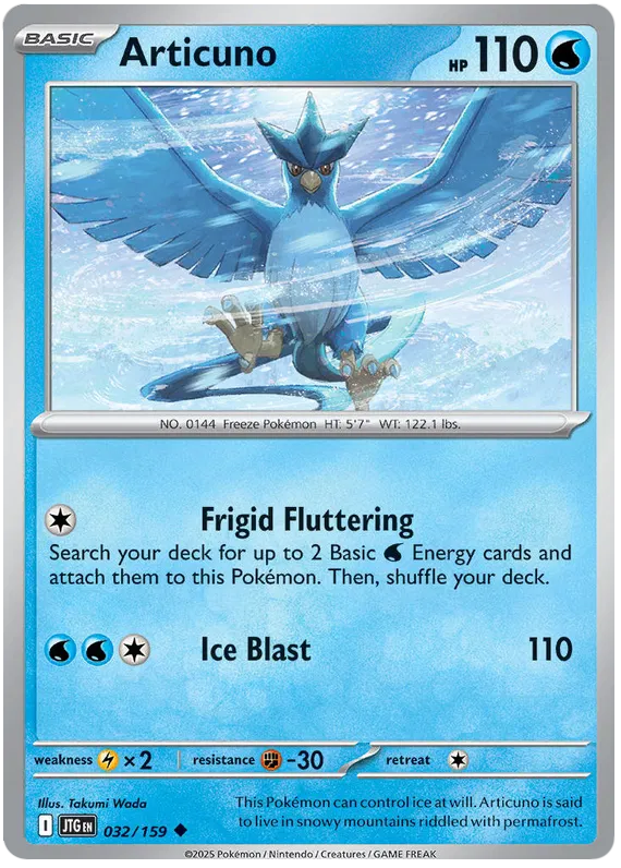 032/159 Articuno Journey Together Pokémon Card