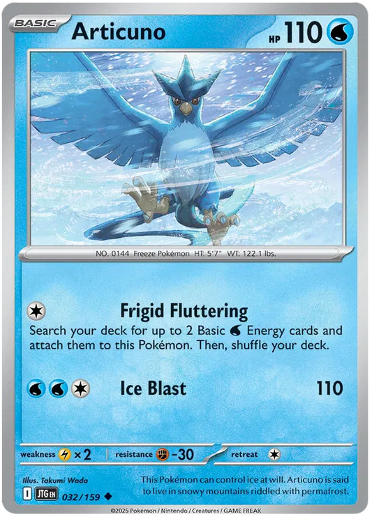 032/159 Articuno Journey Together Pokémon Card
