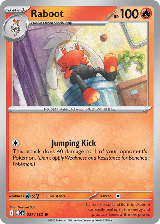 027/132 Raboot Mega Evolution Pokémon Card