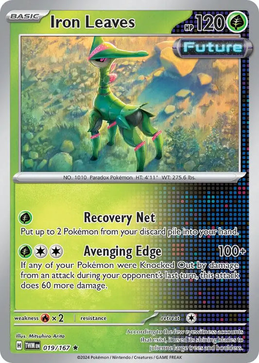 019/167 Iron Leaves Twilight Masquerade Pokémon Card