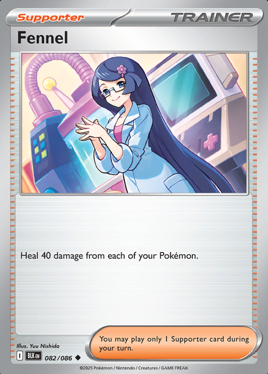 082/086 Fennel Black Bolt Pokémon Card