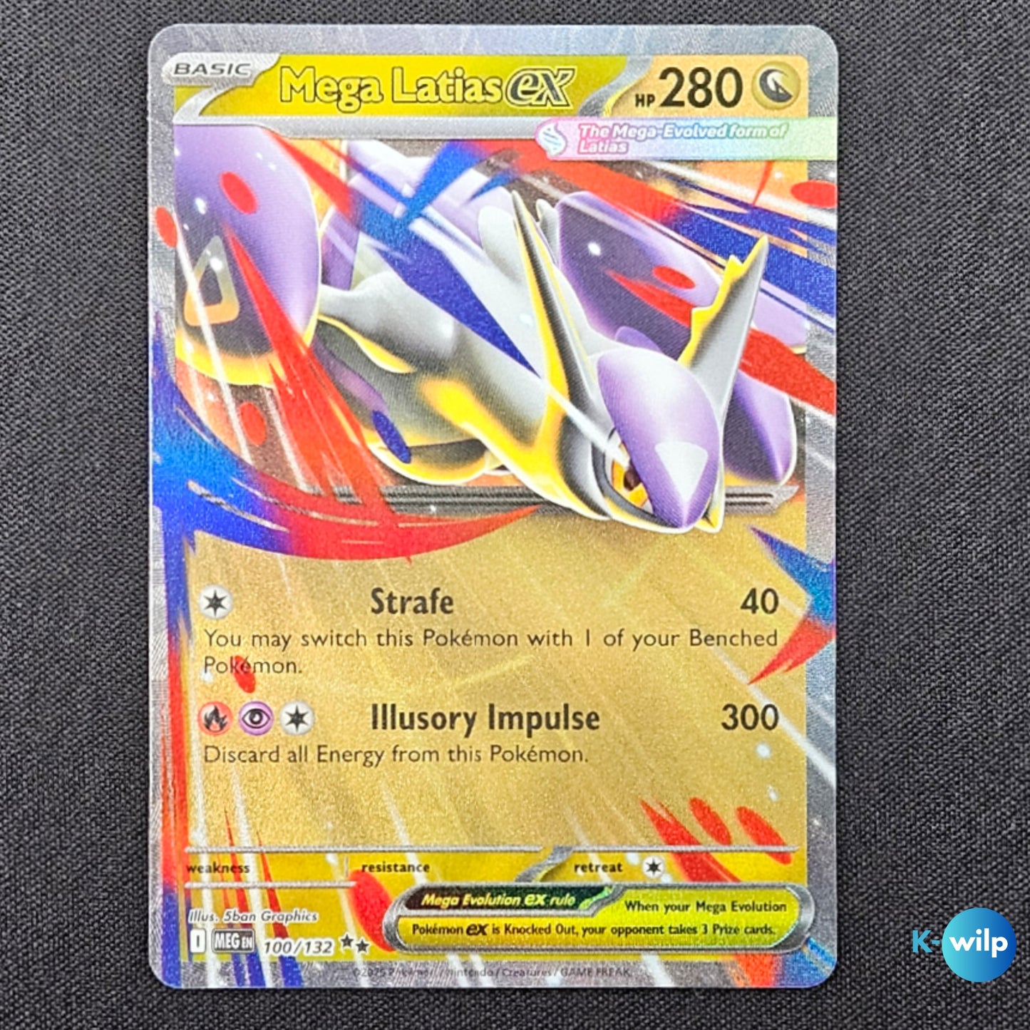 Mega Latias ex 100/132 Mega Evolution Holo Double Rare English Pokémon Trading Card