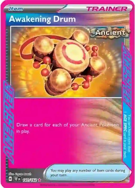 141/162 Awakening Drum Scarlet & Violet Temporal Forces Pokémon Card