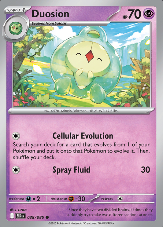 038/086 Duosion Black Bolt Pokémon Card