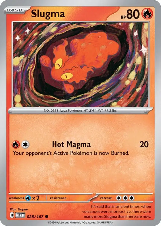 028/167 Slugma Twilight Masquerade Pokémon Card