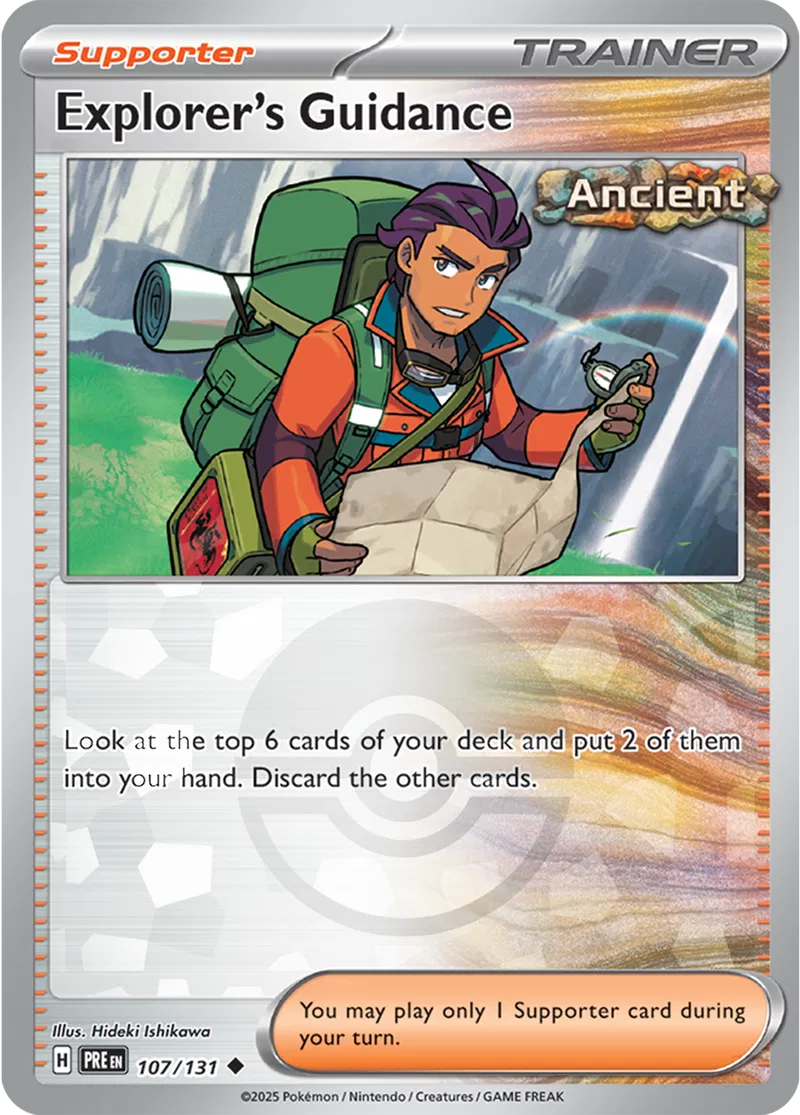 107/131 Explorer's Guidance Poke Ball Holo Prismatic Evolutions Pokémon Card