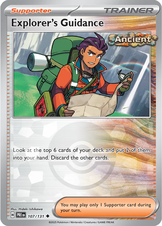 107/131 Explorer's Guidance Poke Ball Holo Prismatic Evolutions Pokémon Card