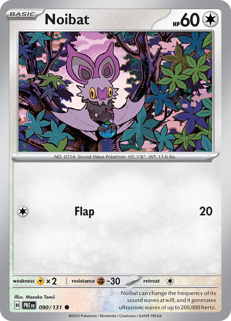 090/131 Noibat Prismatic Evolutions Pokémon Card