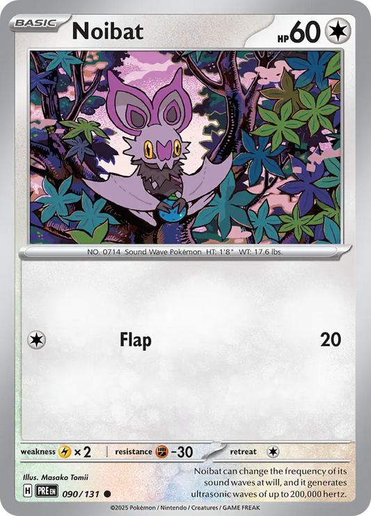 090/131 Noibat Prismatic Evolutions Pokémon Card