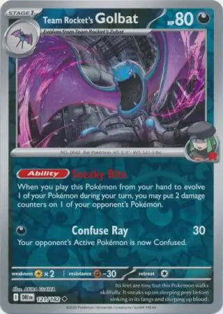 121/182 Team Rocket's Golbat Reverse Holo Destined Rivals Pokémon Card
