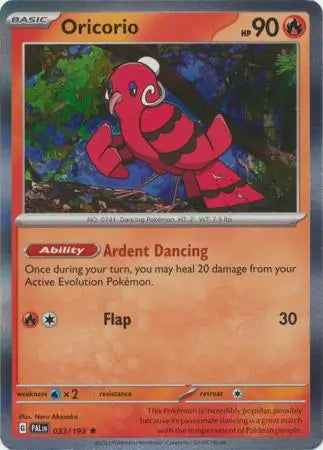 033/193 Oricorio Paldea Evolved Pokémon Card